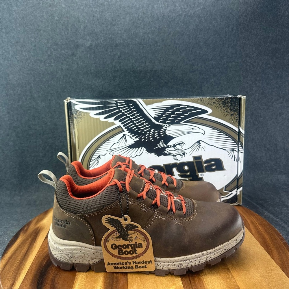 Georgia Boot Eagle Trail Womens Waterproof Oxford Hiker Brown Size 9W GB00602